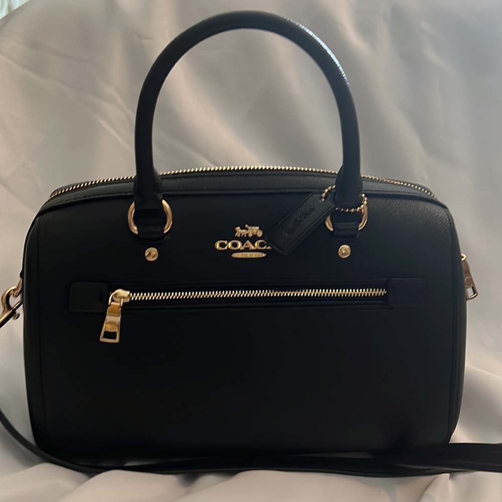 Coach Rowan Satchel with Signature Canvas Detail